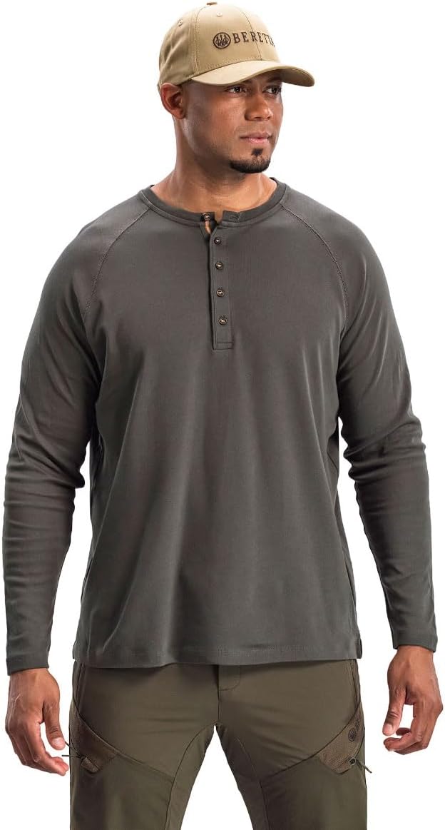 Beretta Men's Scout Performance Relaxed Fit Thermal Long Sleeve Henley Shirt - Image 4