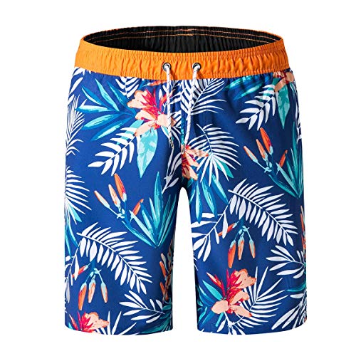 Shorts de plage imprimé hawaïen léger contre l'humidité estivale