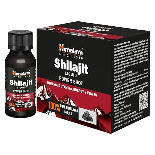 Image of Himalaya Shilajit Liquid Power Shot | 6N * 60 ml Pack | Enhances Stamina, Energy, and Power | 100% Pure Himalayan Shilajit | Herbal Supplement | 60% Fulvic Acid