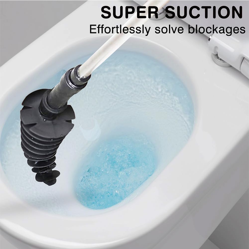 Toiletten-Pömpel Mit Halter & Abtropfschale - Hygienische Wandmontage, Doppelgriff-Design