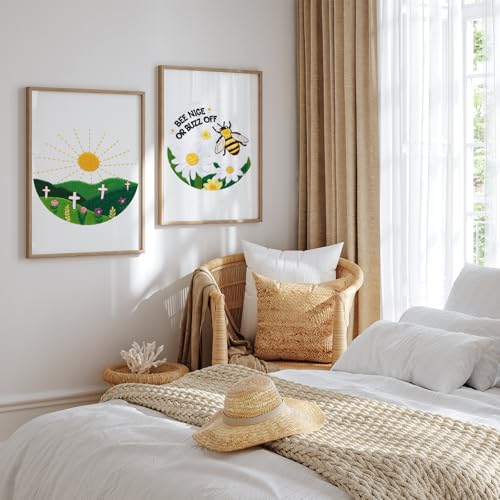 Image of Louise Maelys Embroidery Kits for Beginners,Cross Stitch Kit for Adults,DIY Needlepoint with Easter Christian Sunrise Flowers Pattern