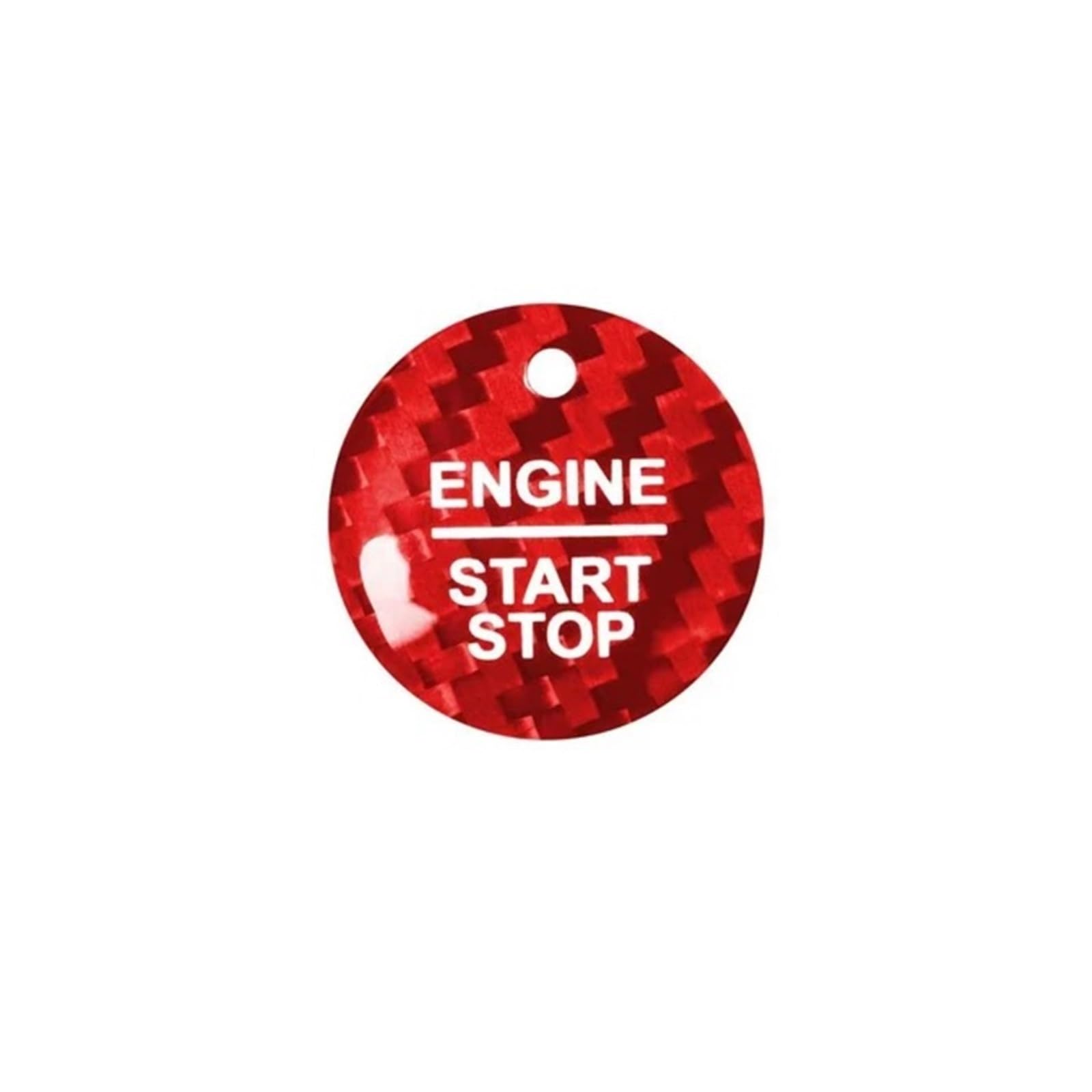 Dash Button Stickers Compatible with for Focus for Fiesta for Puma Start Stop Push Button Engine Ignition Switch Protective Sticker(Red)