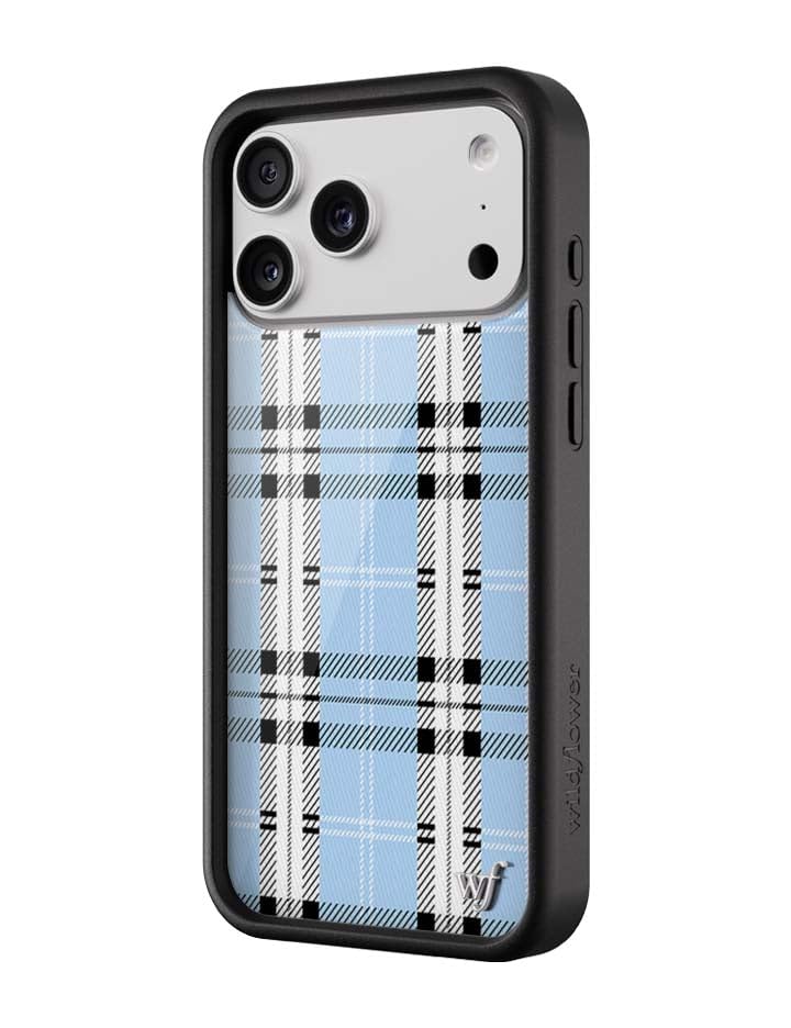 Image of Wildflower Cases - iPhone 17 Pro Max Compatible - Plaid Blue