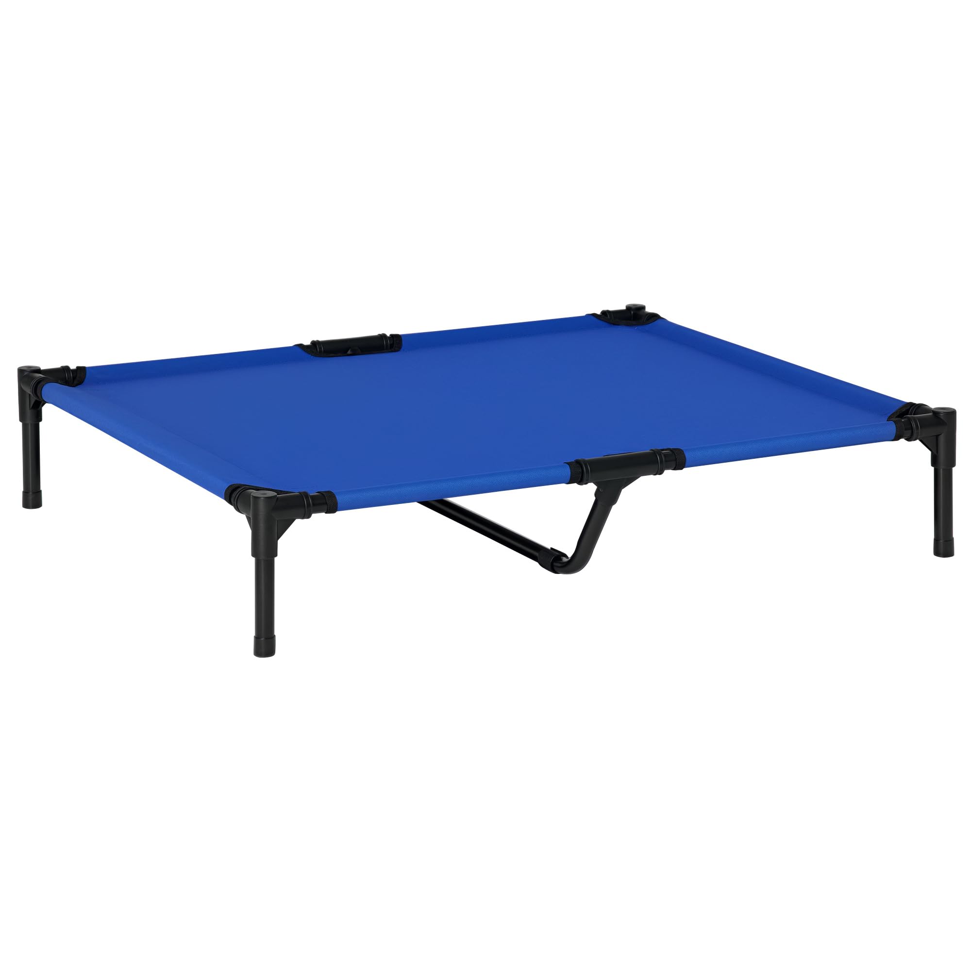 PawHut Cama Elevada para Perros, Refrescante y Transpirable, Cama para Perros Grandes, 92x76x18 cm, Tela Oxford, Marco de Metal, para Interior, Exterior, Azul
