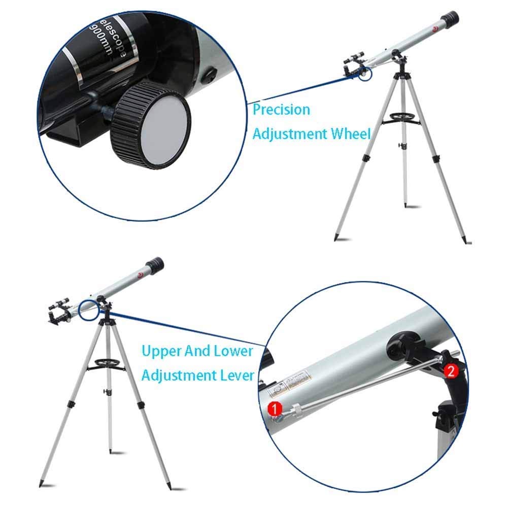 Telescopio astronomico rifrattore Spaziale con treppiede Regolabile, Giocattoli educativi, telescopi monoculari, telescopio Spaziale monoculare per Esterni per Bambini Principianti