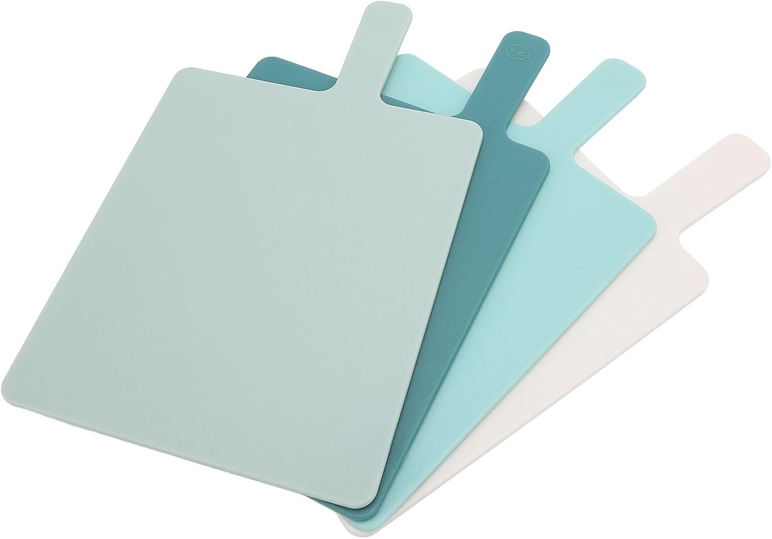 GLOGLOW Nan 4PCS Plastic Cutting Board Set, Color Coded Kitchen Chopping Boards, Storage Stand, Ideal for Home Restaurant and Picnic Kitchen Tools