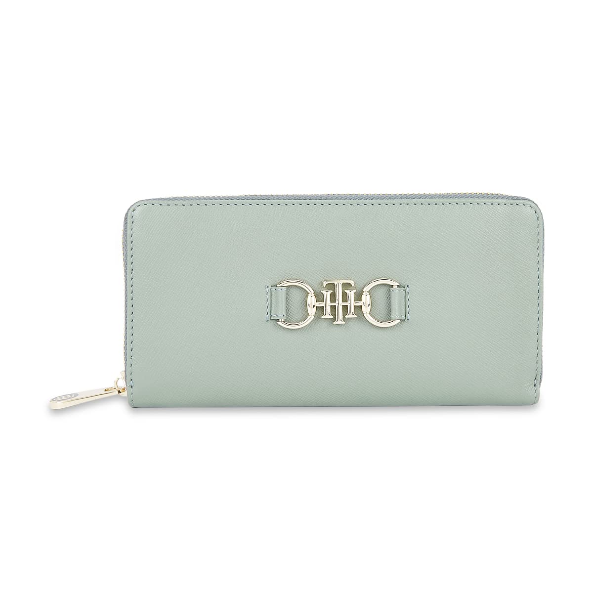 Viaana Women's Leather Zip Around Wallet Sea Green-image-26