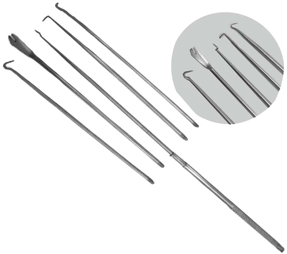 ARTIST'S BEST 6 Pc Spring Hook Set | Stainless Steel Construction | Contains 5 Interchangeable Tips and 1 Handle | Great For Automotive Repairs, Electronic Devices, Jewelry Crafting, or DIY Projects
