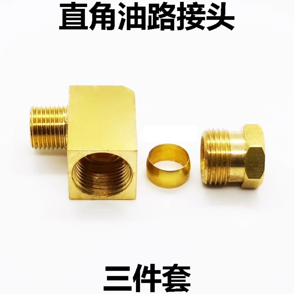 Prosty kątownik 1/8" 1/4" M4 M5 M6 M8 M10 Metric Male 4 6 8 mm kompresyjny olej rurowy mosiężny złączka rurowa (prosta, M10 x 1 mm TO 4 mm_5 sztuk) | []