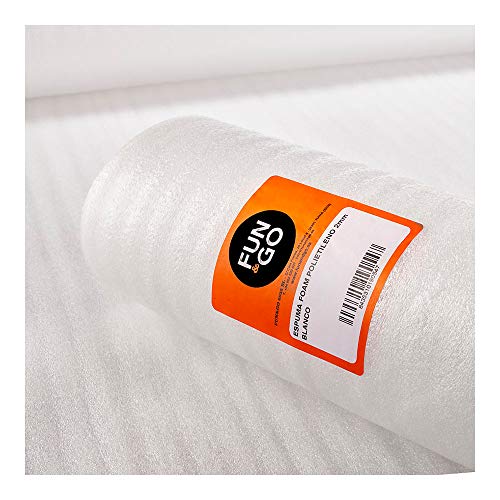 Fun and Go 47224 Espuma Foam, 1.2x10 m, Blanco