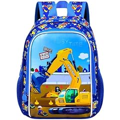 Cool Uv Priting Toddler Excavators Backpack Yellow