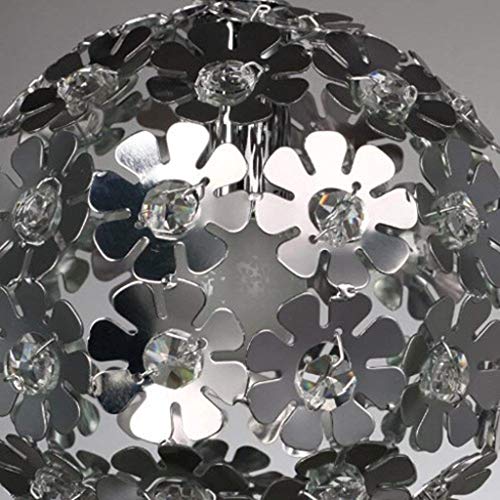 Lustre à fleurs durable en aluminium argenté facile à poser - 6