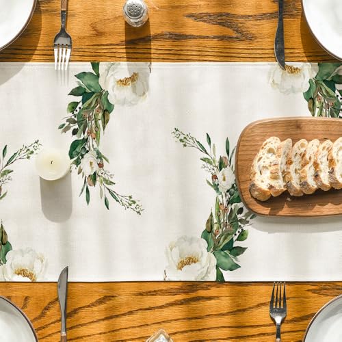 Artoid Mode Hexagram Flowers Passover Table Runner, Spring Seasonal Holiday Kitchen Dining Table Decoration for Indoor Outdoor Home Party Decor 13 x 90 Inch - Thumbnail 7