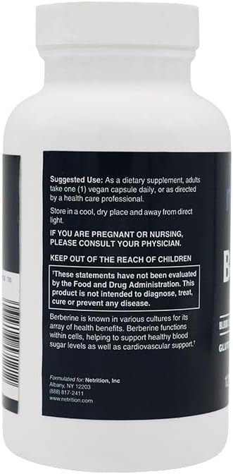 Netrition 500mg Berberine 120 Vegan Capsules