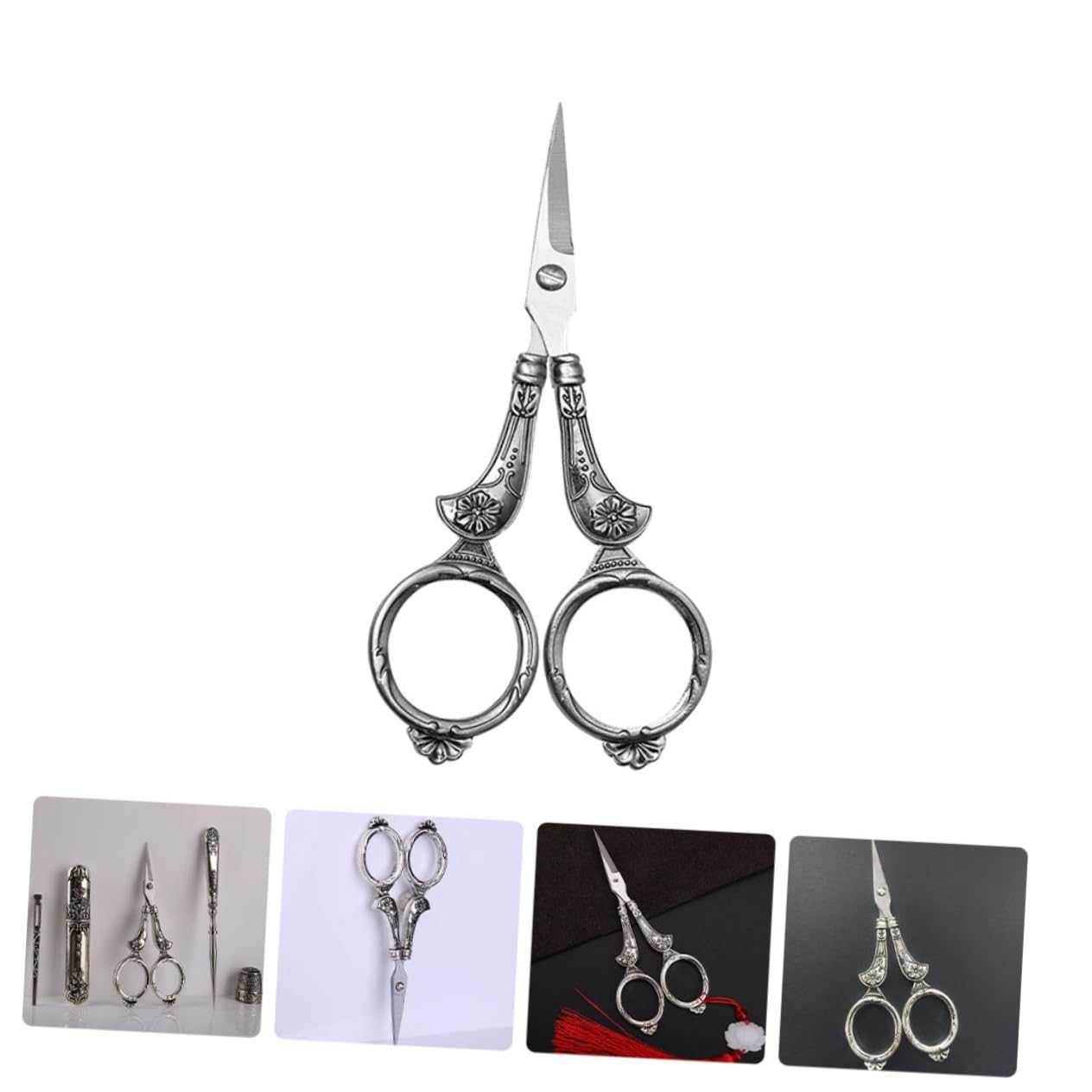 Lurrose 5stücke Retro Stickschere Aus Edelstahl Schneiderschere Für Handwerk Und Spitzes Design Ergonomischer Griff Für Nähen Und Stickerei Langlebig Und Robust