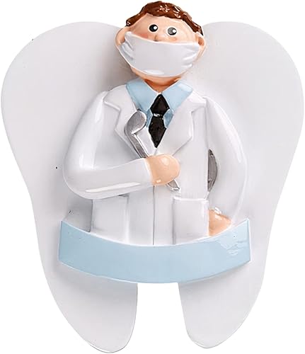 Miniatura 2 de Adorno personalizado para árbol de Navidad 2024 para trabajadores de la salud, adorno personalizado para dentista masculino, recuerdo para dentista,