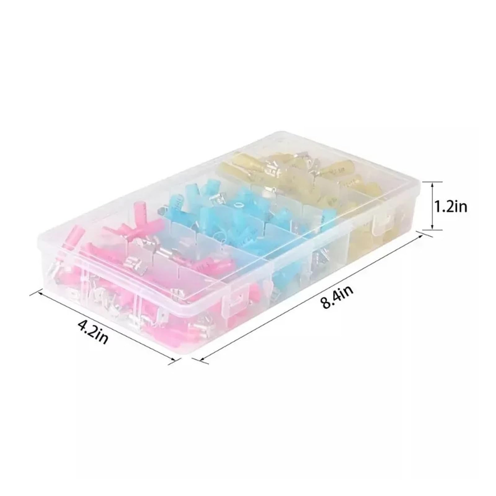 140pcs Heat shrink terminals Piggy Back Spade Terminators Insulated Butt Connector Crimp Electrical Terminals Red Blue Yellow