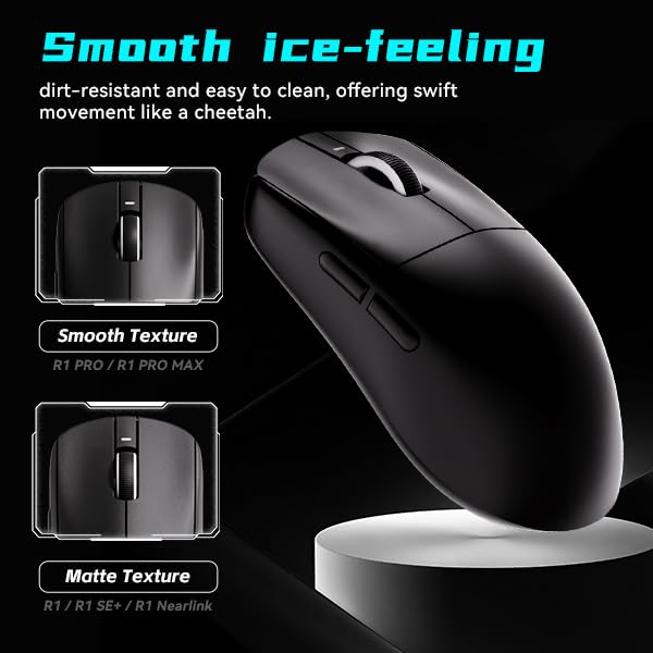 Image of ATK VXE Dragonfly R1 S Wireless Gaming Mouse, 55g Lightweight, Xhero AI Sensor, Adjustable DPI, 1k Polling, 150 Hr Battery Life, Tri-Mode Nearlink /Bluetooth /Wired