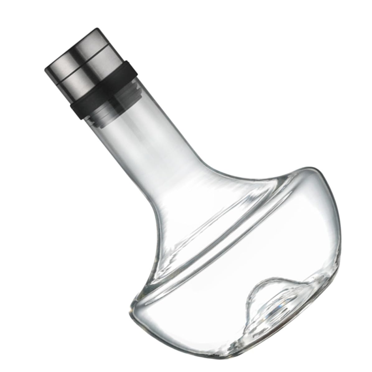 Décanteur de vin en verre soufflé 1000ml avec verseur rapide ergonomique
