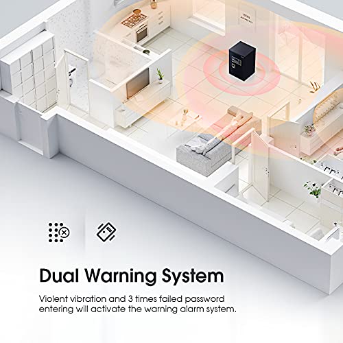 ADIMO Safe, 2.2 Cubic Feet Cabinet Safe Box with Digital Keypad and Key Lock, Built In Cabinet Box, Double Keys, Removable Shelf for Jewelry, Documents, Valuables