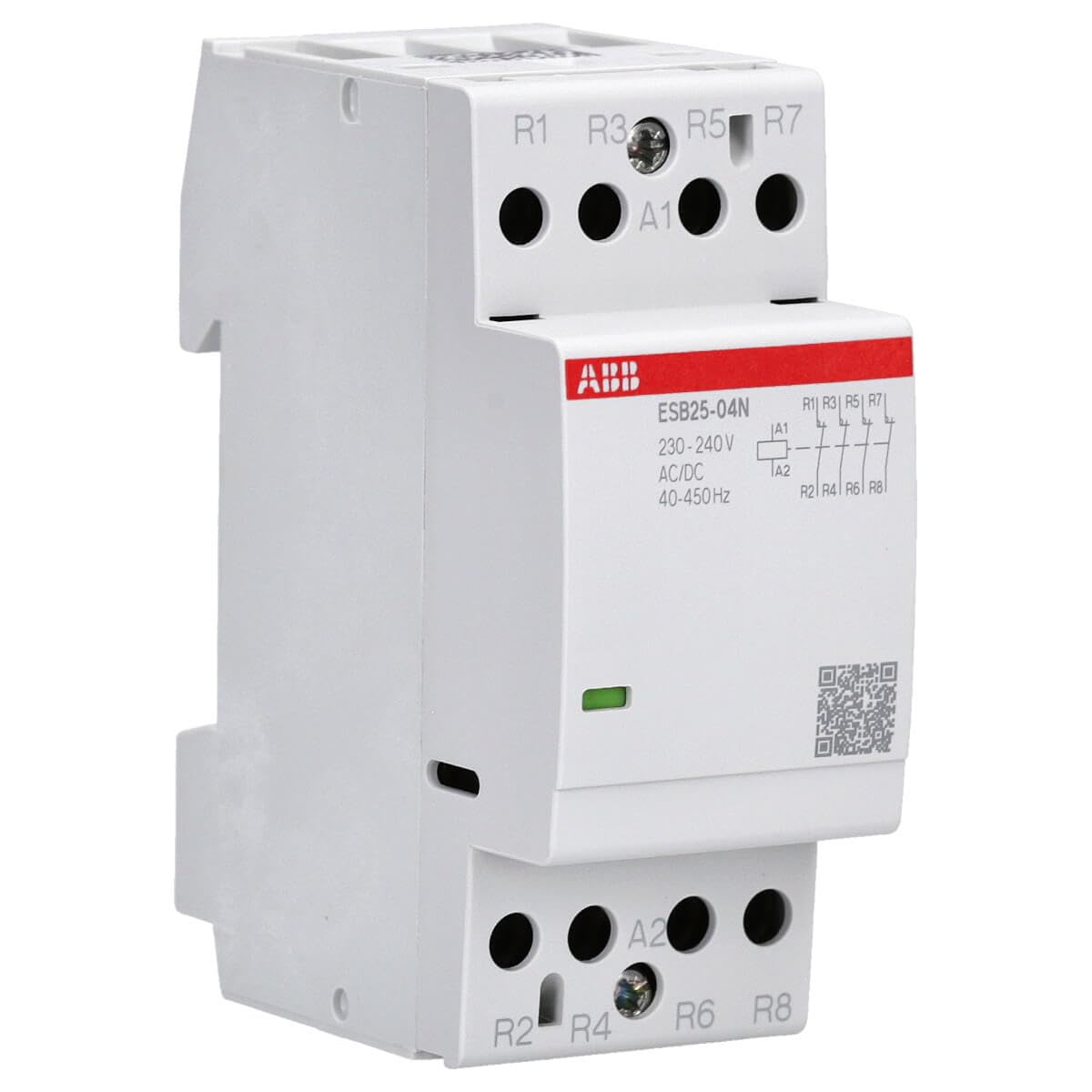 ABB Installationsschütz – 4 Öffner (4 NC) 25 A 230–240 V AC/DC, 4-polig, 36 mm Breite, DIN-Schiene, brummfrei