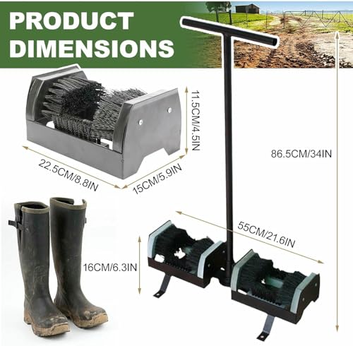 Cepillo rascador de zapatos para eliminar barro al aire libre, herramienta de limpieza para botas de fútbol, calzado de construcción y equipo ecuestre, estación de limpieza de zapatos duradera y
