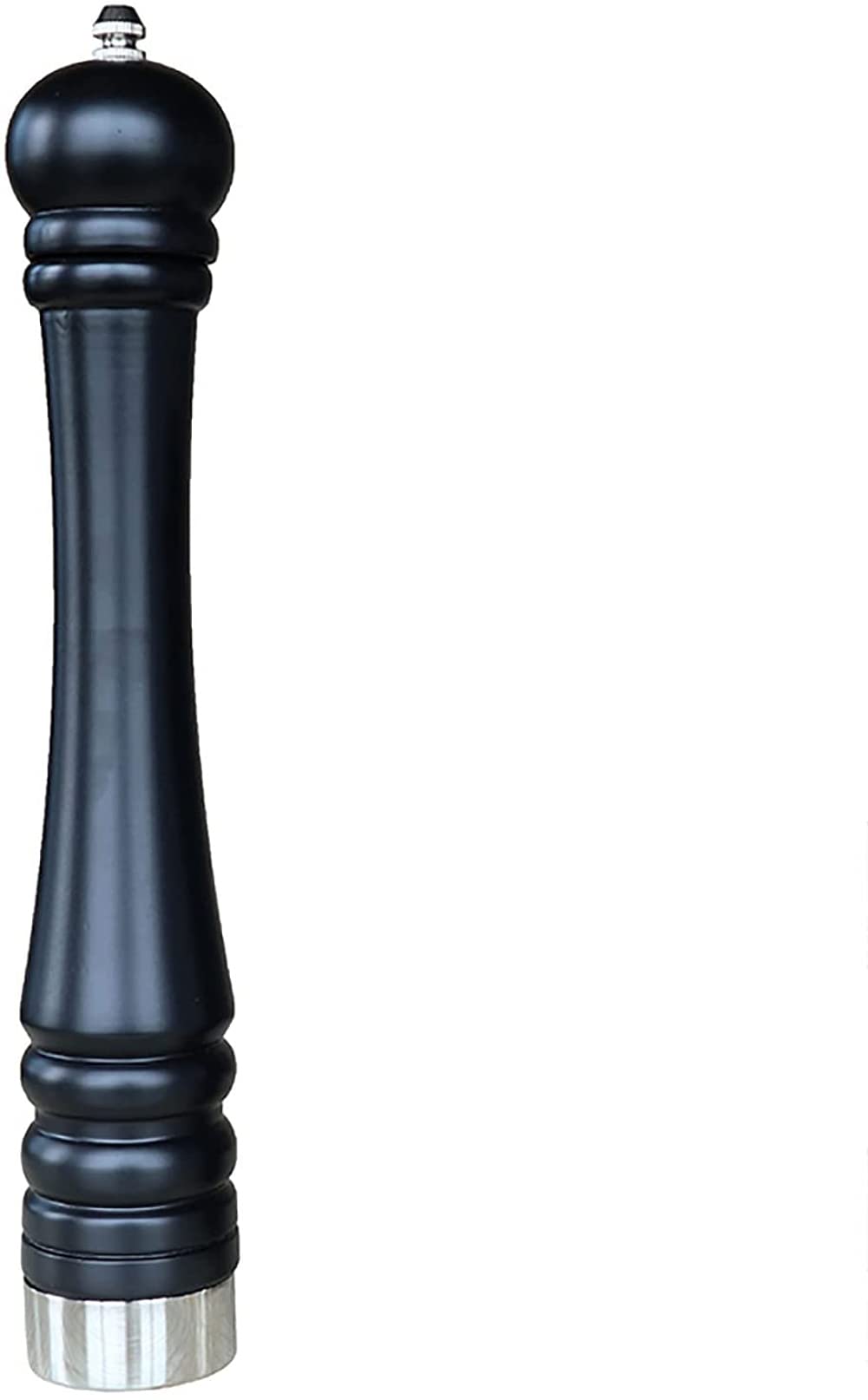 Młynek do pieprzu czarnego, młynek do pieprzu soli morskiej, fantazyjny uchwyt Teppanyaki, ceramiczny rdzeń szlifierski z litego drewna, regulowana grubość - 34,3 cm
