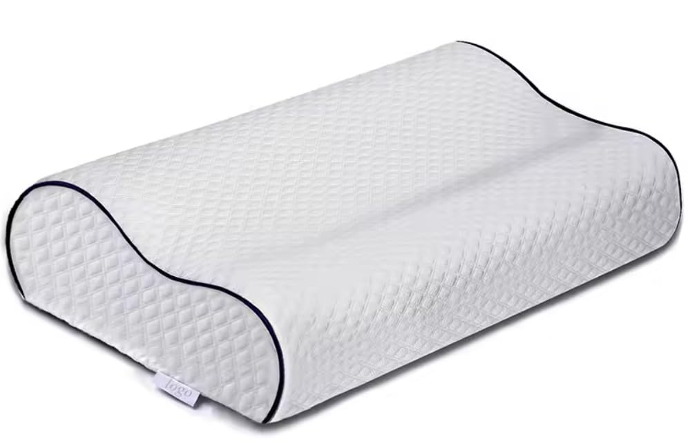 Zenadia Almohadas cervicales para Dormir, Memory Foam Pillow, Almohada viscoelastica Cervical, Almohada ergonómica para Dormir Boca Arriba y de Lado