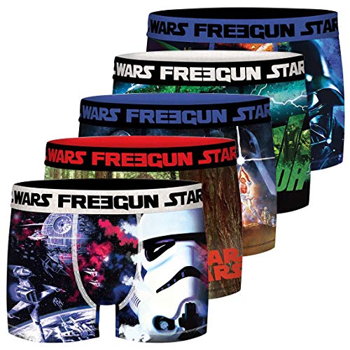 FREEGUN Lot de 5 Boxers Homme Starwars l'empire Multicolore, Multicolore, M