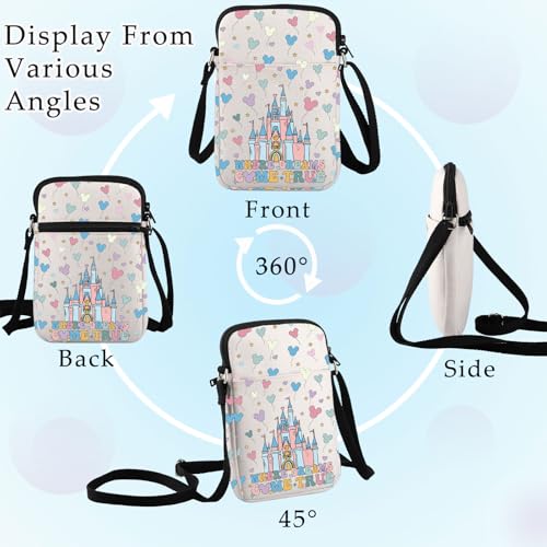BWWKTOP Enchanted Kingdom Crossbody Bags Fantasy Land Inspired Gifts Crossover Shoulder Bag Fairy Tale Vacation Merch3