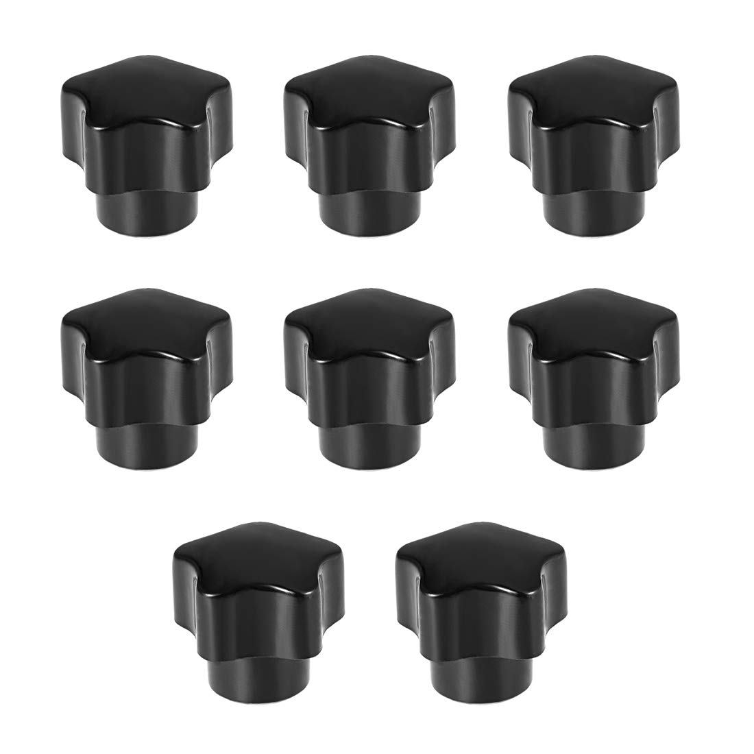 Bouton étoile M5 femelle uxcell bouton de serrage moleté noir a18092100ux0609, Lot de 8