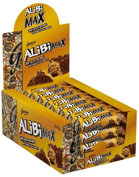 Goplana Alibi Max Crispy Bar with Rice Crisps and Caramel in Milk Chocolate - 49 g (Case Pack of 32)