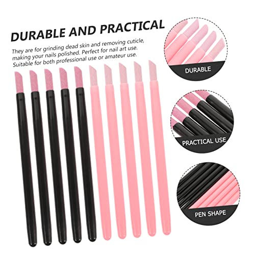 Beavorty 2 Conjuntos De Caneta De Quartzo Para Unhas Bloco De Proteção Para Unhas Lixa De De Cristal