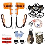 WMLBK Tree Climbing Gear Set, Upgraded Tree Climbing Spike Set Climbing Spurs Tool Set Pole Climbing