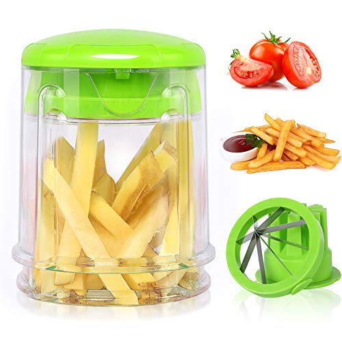 French Fry Cutter Apple Cutter - Potato Apple Slicer Slices Tomatoes Onion CucumberVery Easy To Clean As It Is Dishwasher Safe