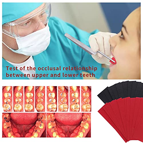 Image of Dental Articulating Paper - Thicker Double Side Bite Paper Strips 100μm Thickness Oral Teeth Care Material Dental Lab Products 300 Sheet /Box