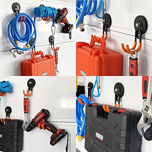 ULIBERMAGNET Garage Strong Magnetic Hooks, 2 Pack Heavy Duty Large J Hooks with Magnet, Anti-Slip Coating Magnet Hooks for Garden Tools, Ropes,Drill by ULIBERMAGNET - Image 7