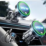 LISEN for Qi2.2 25W MagSafe Car Mount Charger，[Top Spec with Cooling Fan＆95W Fast Adapter] Wireless Car Charger 25W iPhone 17 Pro Max Car Charger Fast Charging for iPhone 17 Pro Max Air 16-12 Series