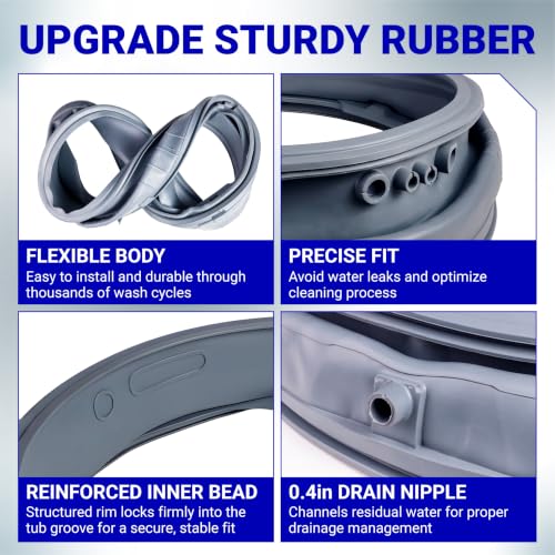 Image of [NEW] BlueStars MDS47123619 Washer Door Seal with Extra Removal Tools