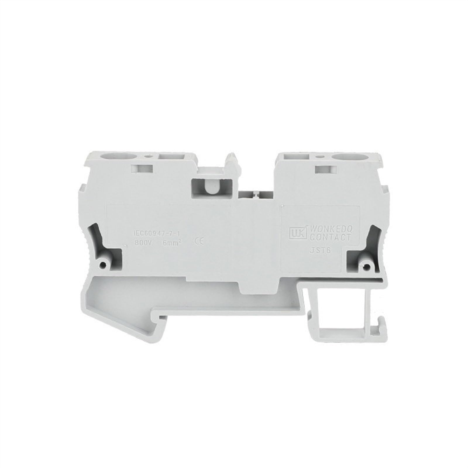 Cavo elettrico connettore ST6 10 pezzi gabbia a molla 6mm cablaggio passante spina for cavo ST 6 morsettiera su guida Din(Grey)