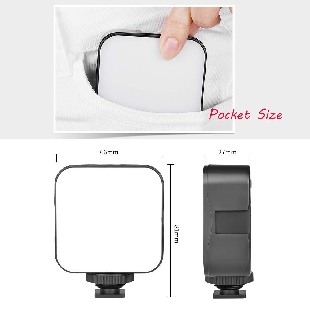 Andoer Smartphone Video Rig con 2 pezzi di luce video a LED per Videomaker Filmmaker Videographer Compatibile con iPhone Huawei Samsung