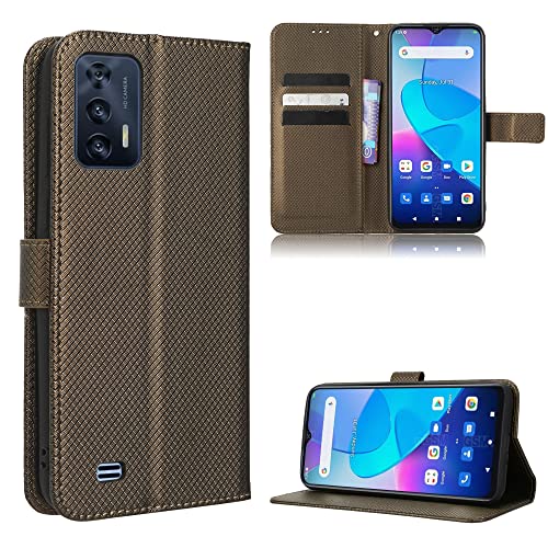 TIANYUE Handyhülle für Oukitel C31 Hülle, Schutzhülle Handy Lederhülle PU Leder Hülle mit [Kartenfach] [Magnetverschluss] Cover Kompatibel für Oukitel C31, Braun