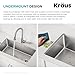 KRAUS Fairlane 33-inch Undermount Single Bowl 18-Gauge Stainless Steel Kitchen Sink, KHU640-33