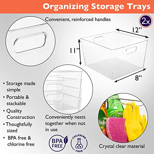 Clearspace Clear Plastic Storage Bins – Xl 2 Pack Perfect Kitchen Organization Or Pantry Storage – Fridge Organizer, Pantry Organization And Storage Bins, Cabinet Organizers #TOP3