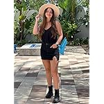 luvamia Skorts Skirts for Women Denim Mini Skirt Side Slit with High Waisted Jean Shorts Stretchy - Image 5