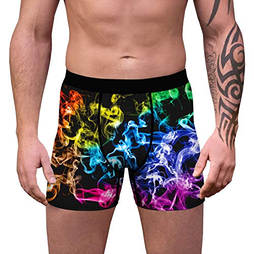 Angel Citiz Men's 3 Pack Boxer Briefs Comfy Breathable Boxer Shorts Novelty Briefs Underpants Wide Waistband Underwear For Men 3P Galaxy-2Xl #TOP2
