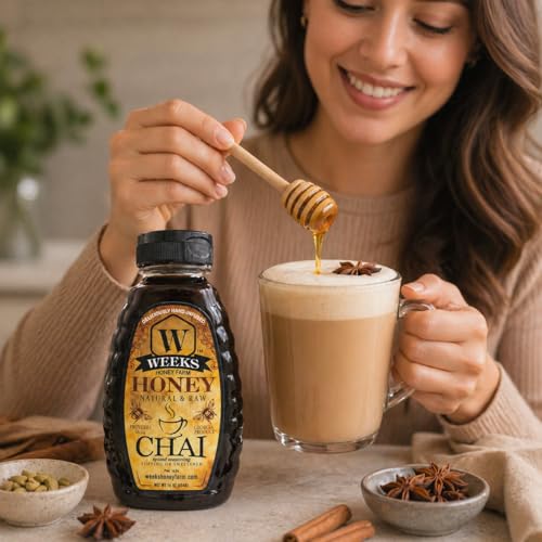 Weeks Honey Farm Chai Honey 16 oz miel infusionada miniatura 6