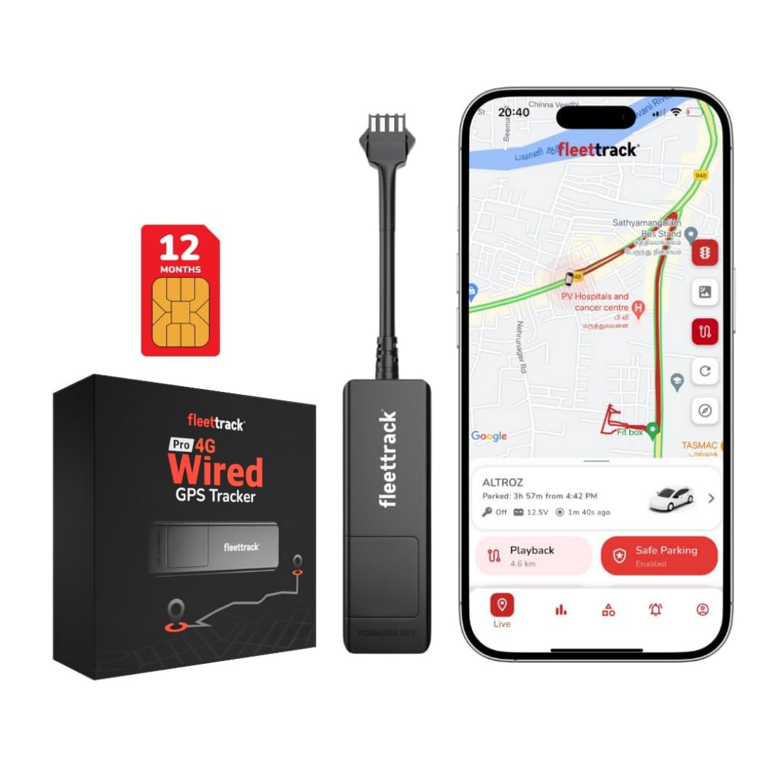 Fleettrack Pro Wired 4G GPS Tracker - 4G Hardware GPS Tracking Device for Car, Bike,Truck | 1-Year Pre-Recharged SIM with Zero Activation Fees | Free Mobile App (Android & iOS) | 15+ Premium Features-picture-17