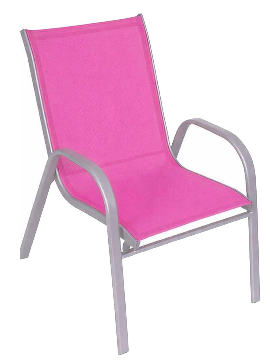 Hline Kinder Sitzgruppe Tisch + Gartenstuhl Stühle Sessel aus Metall Kinderstuhl in an Out (1 Tisch 4 Stühle rosa)