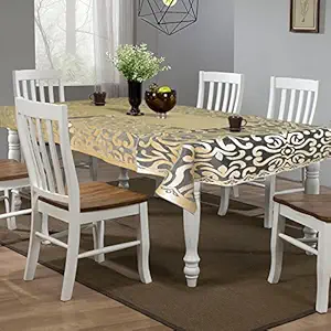 Heart Home Artcam Design Cotton 6 Seater Dining Table Cover 60